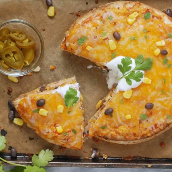 Tex-Mex Black Bean Tortilla Pie