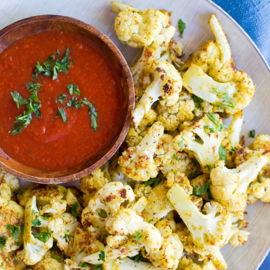 Baked Cauliflower Pizza Bites