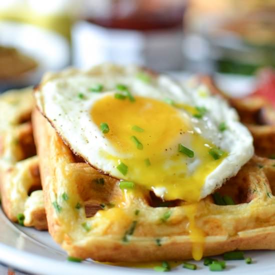 Cheddar Chive Waffles