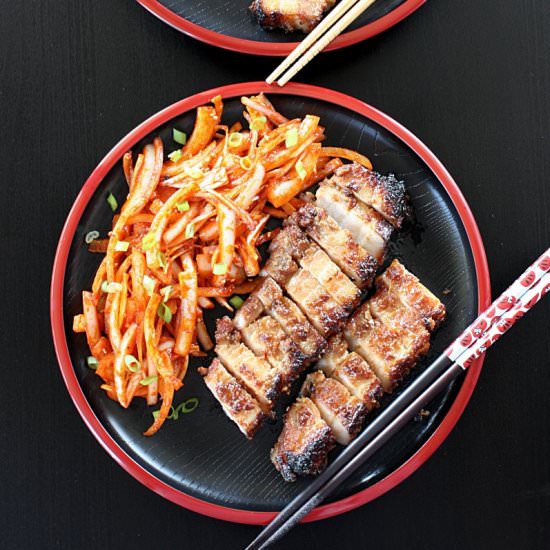 Korean oven roasted pork belly