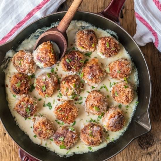 Chicken Cordon Bleu Meatballs