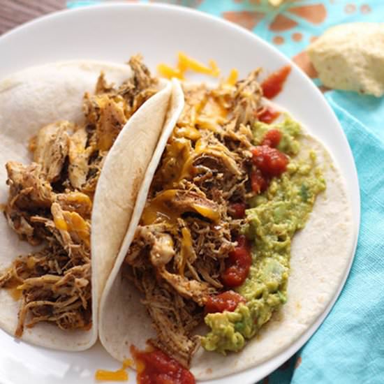Cool Ranch Shredded Chicken Tacos