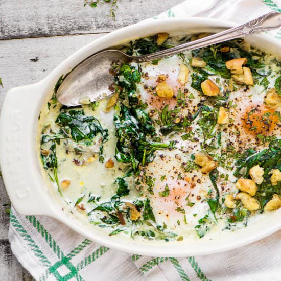 Baked Eggs Florentine