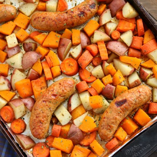 Sheet Pan Italian Sausage & Veggies