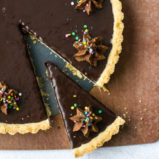Salted Chocolate Ganache Tart