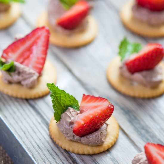 Strawberry Chocolate Mousse Bites