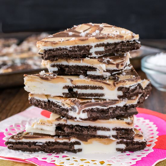 Salted Caramel Oreo Bark