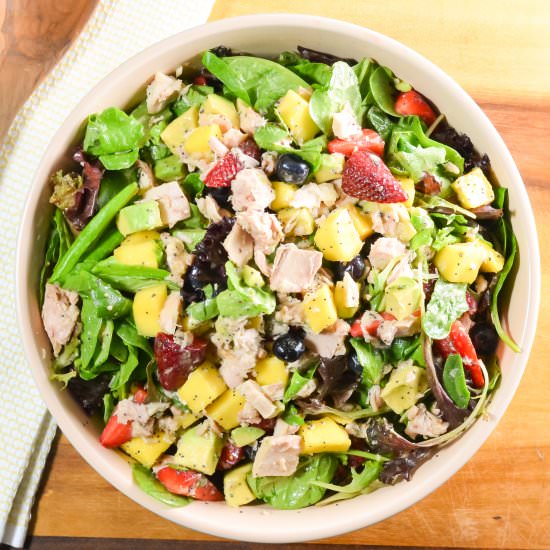 Tuna Berry Mango Avocado Salad