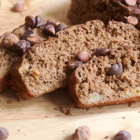 Gluten-Free Mocha Banana Bread