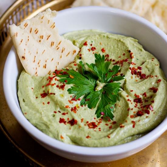 Pistachio Walnut Avocado Dip