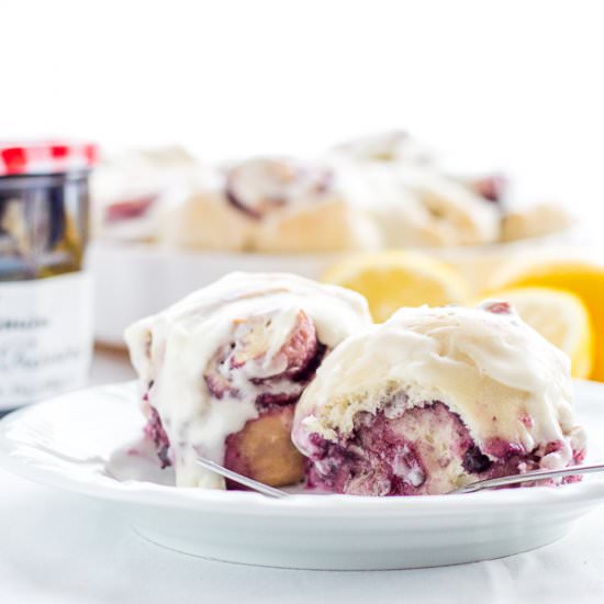 Wild Blueberry Lemon Sweet Rolls