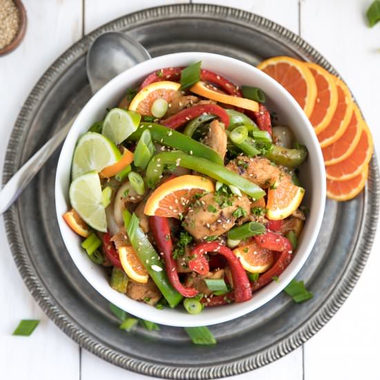 Orange + Honey Chicken Stirfry