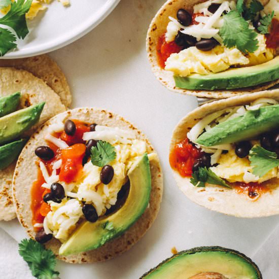 easy vegetarian breakfast tacos