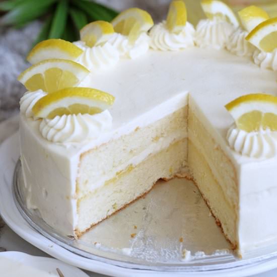 Lemon Layer & Curd Cake