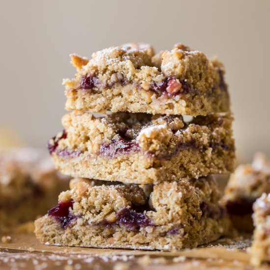 Peanut Butter and Jelly Oat Bars