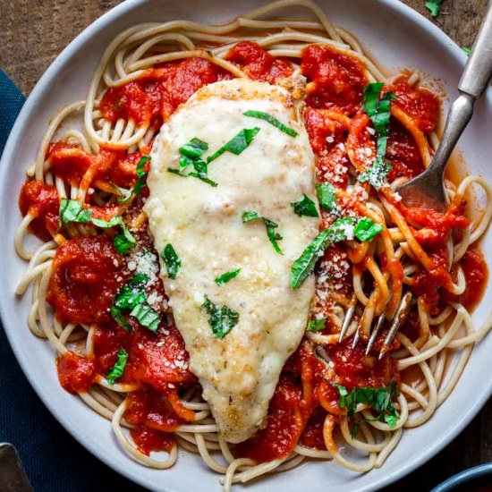 Healthy 30 Minute Chicken Parmesan