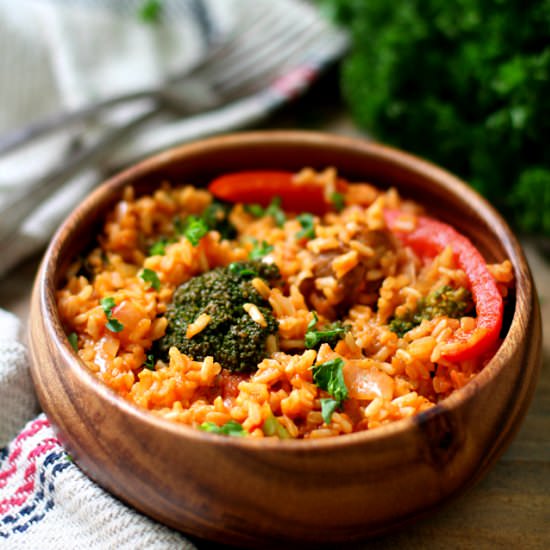 Easy Sausage Rice Skillet Meal