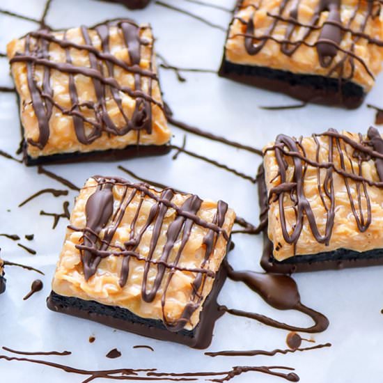 Gluten Free Samoa Brownies