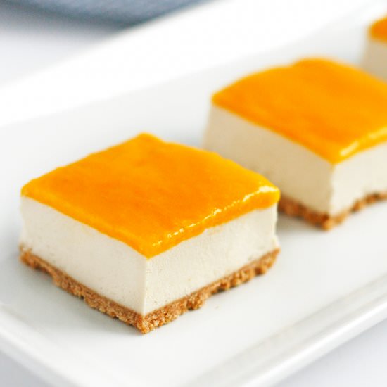 Vegan Mango Cheesecake Bars