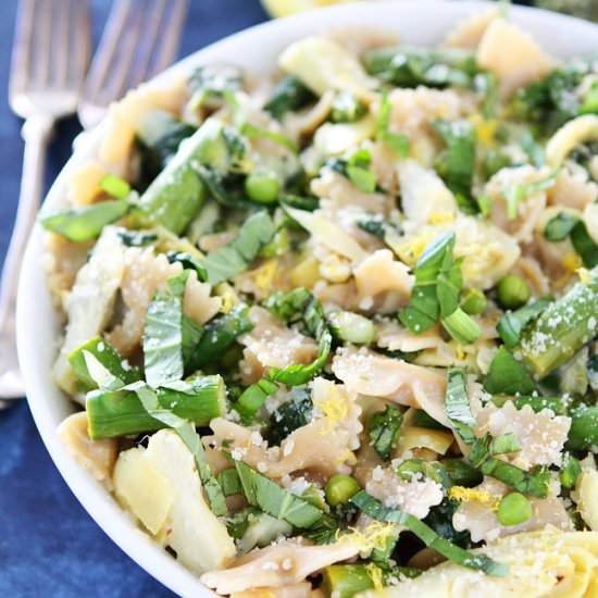 Creamy Lemon Spring Vegetable Pasta
