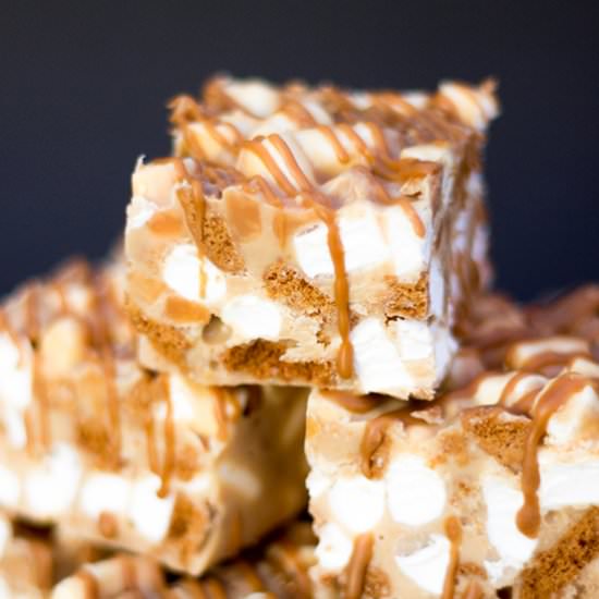 Quick No Bake Biscoff Rocky Road
