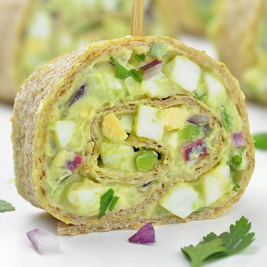 Avocado Egg Salad Roll Ups