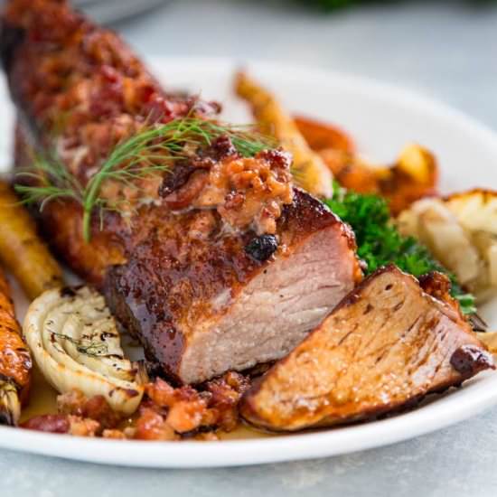 Roasted Pork Loin Filet with Apples