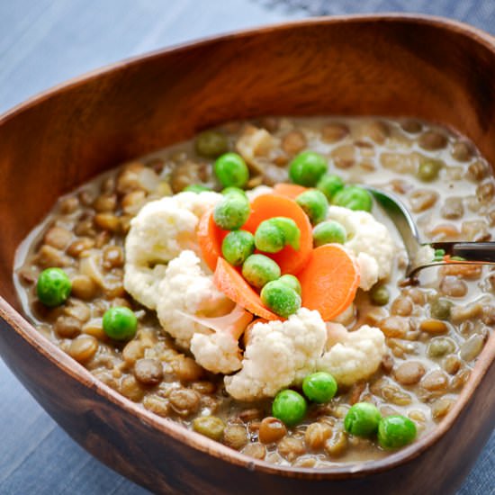 Quick n’ Creamy Cauliflower Lentils
