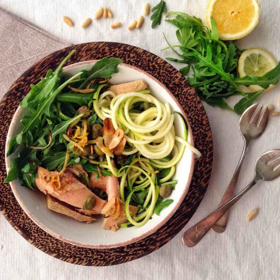 Zucchini Noodle Salad with Tuna