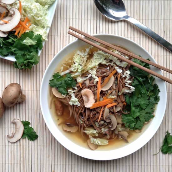 Miso Soup with Soba Noodles