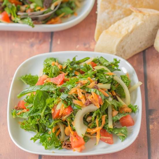 Shredded Kale And Spinach Salad