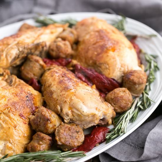 Chicken Scarpariello with Sausage