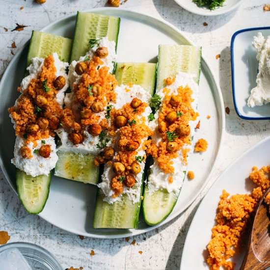 Cucumbers with Whipped Feta