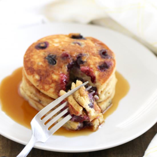 Gluten-Free Lemon-Blueberry Pancake