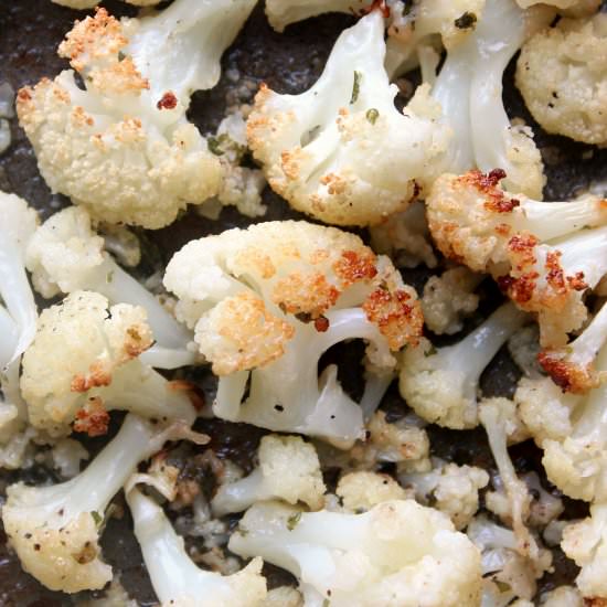 Roasted Parmesan Cauliflower