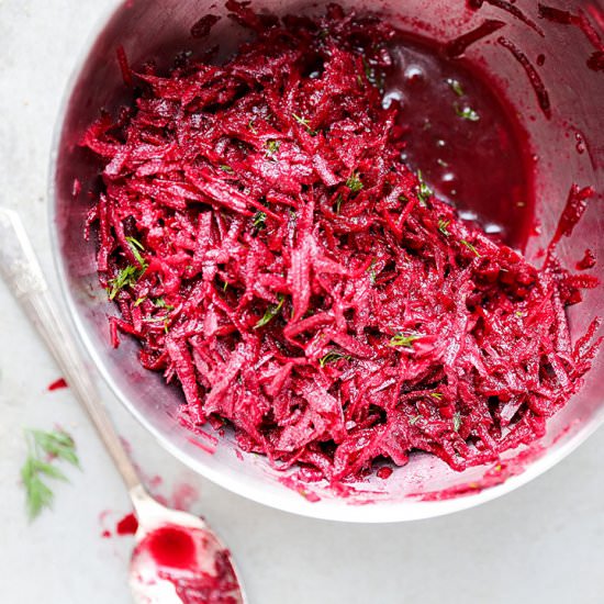 Raw Beet and Dill Salad