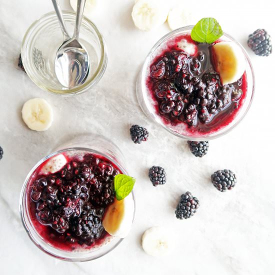 Chia Seed Pudding with Blackberries