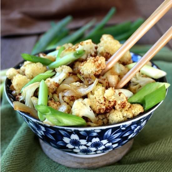 Air Fried Spicy Cauliflower Stir-Fry