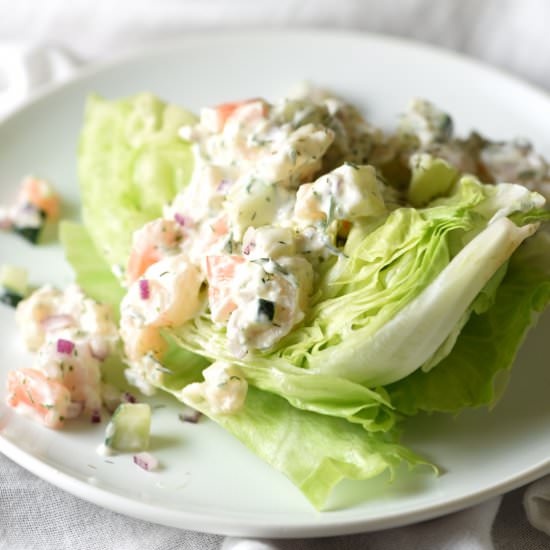 Creamy Shrimp and Dill Wedge Salad