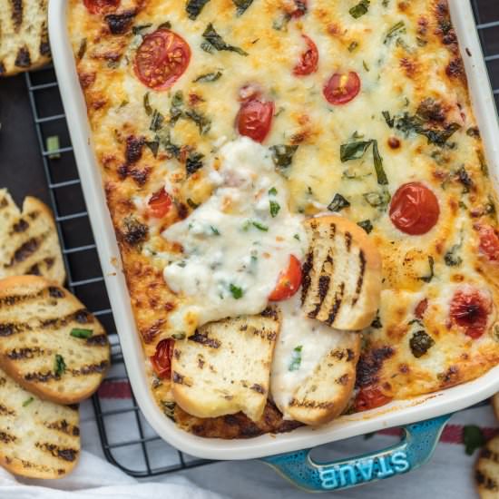 Cheesy Caprese Dip