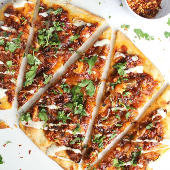 Roasted Cauliflower BBQ Pizza