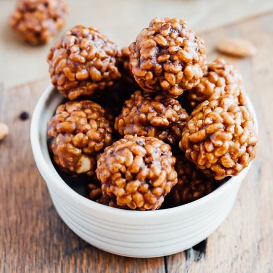 Chocolate Almond Crispy Bites