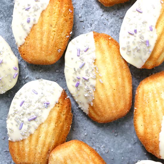 Lavender White Chocolate Madeleines