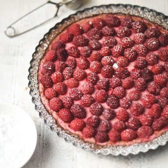 Fresh Raspberry Lemon Cheesecake Ta