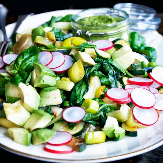 Spring Greens Salad with Ramps