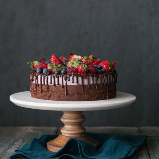 Blueberry Chocolate Mousse Cake