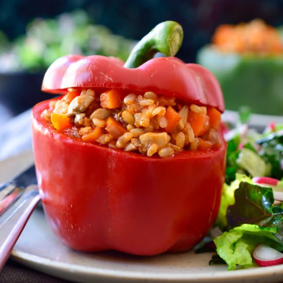 No-Bake Vegan Stuffed Peppers