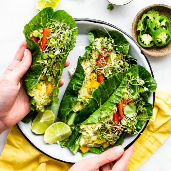 Mexican Avocado Egg Salad Wraps