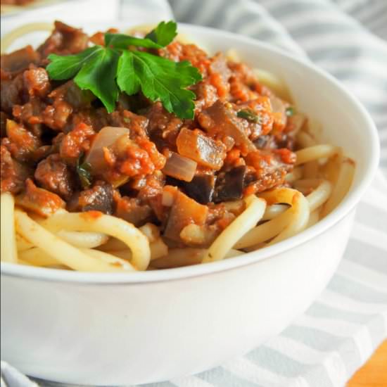 Leftover lamb eggplant pasta sauce