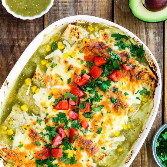 Chicken and Corn Enchiladas